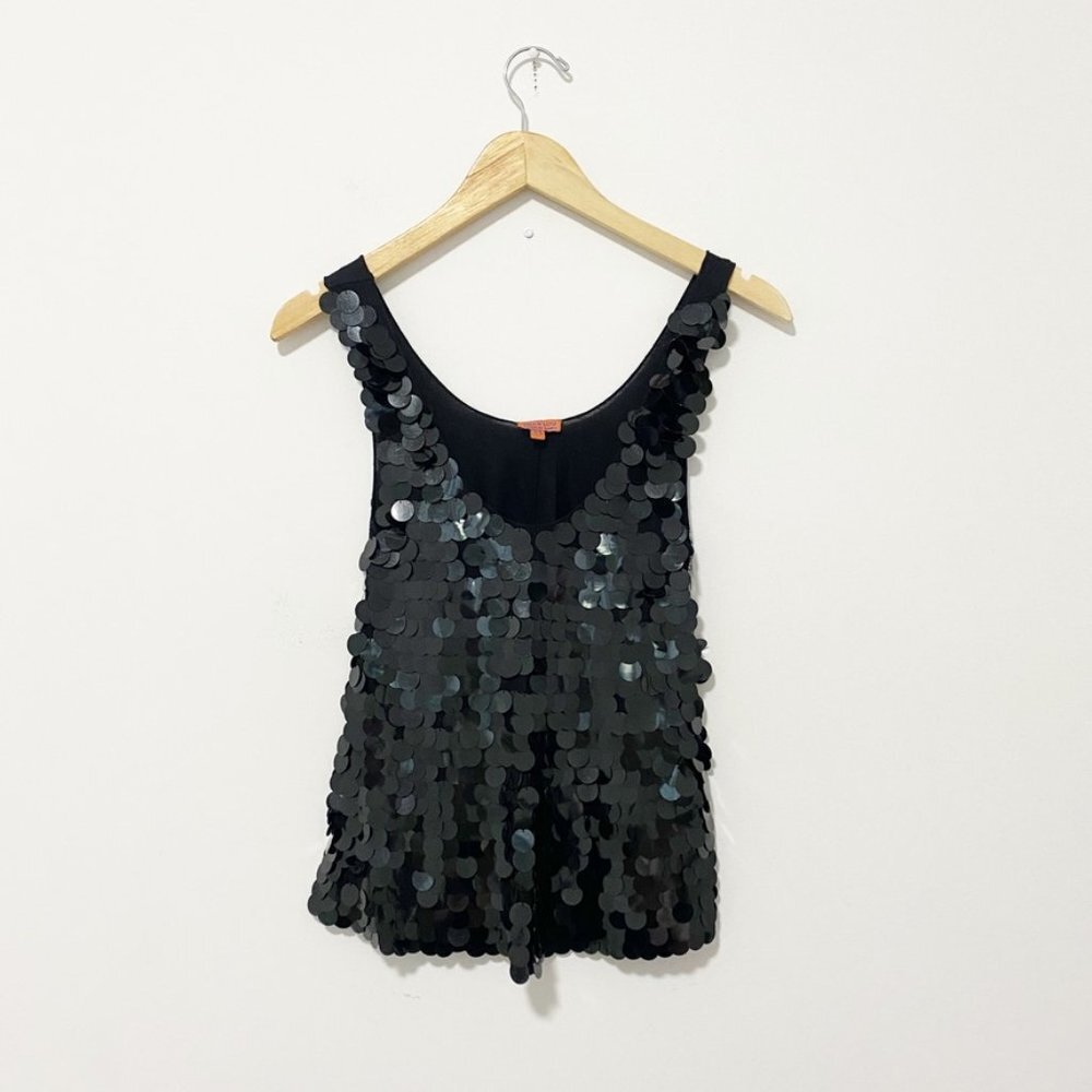 Chan Luu Black Sequin Tank Top